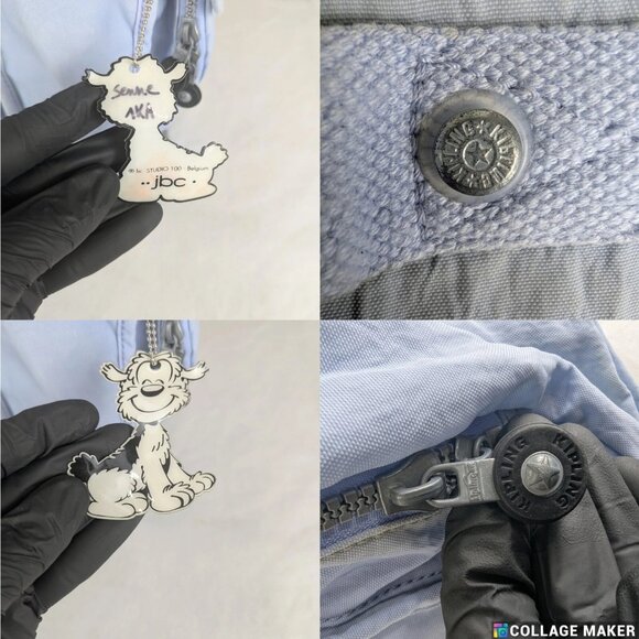 Pack of 2 KIPLING Gray/Light Blue Medium Bag Polyester with Shoulder Strap - Picture 14 of 16